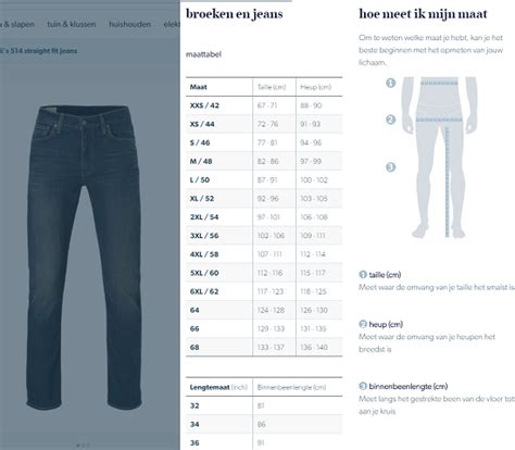 jeans omrekenen dames.